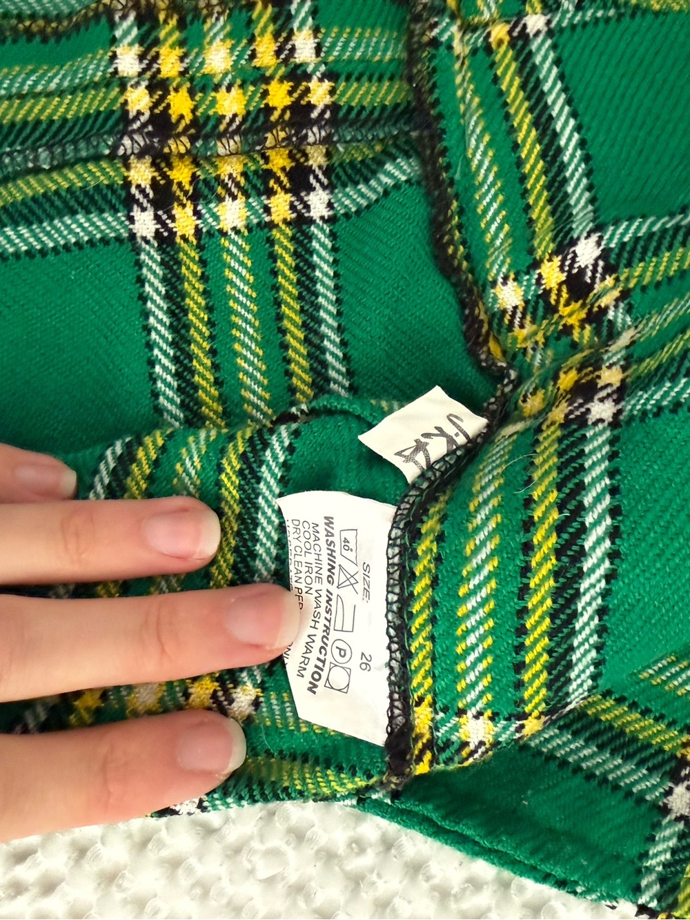 Green Plaid Mini Skirt - St. Patrick’s Day - Picture 3 of 3
